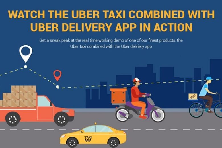 Delivery with ride booking app