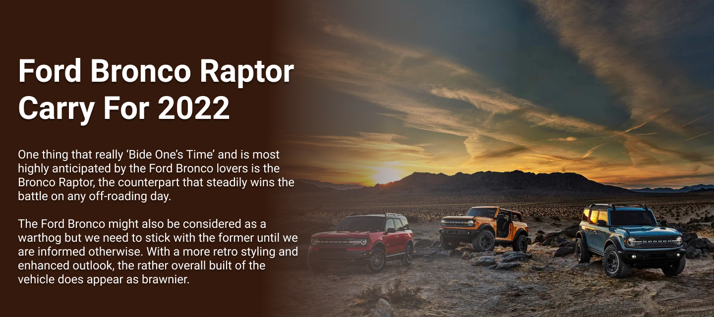 Ford Bronco Raptor Carry For 2022