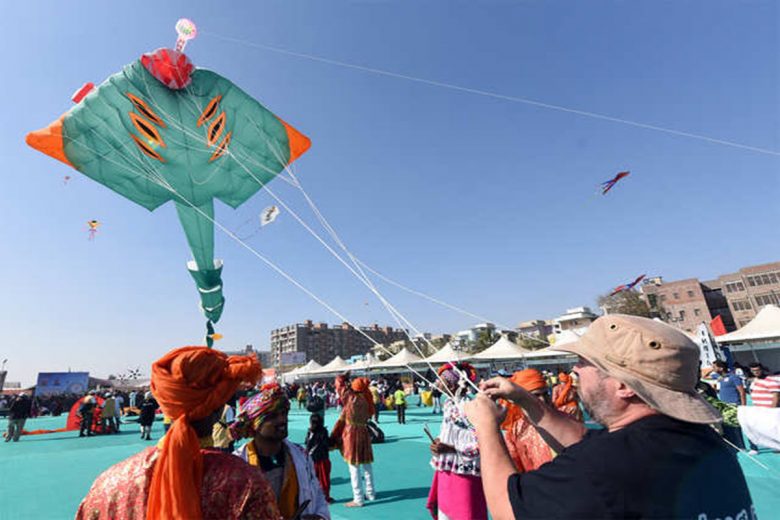 Kite flying festival in Gujarat
