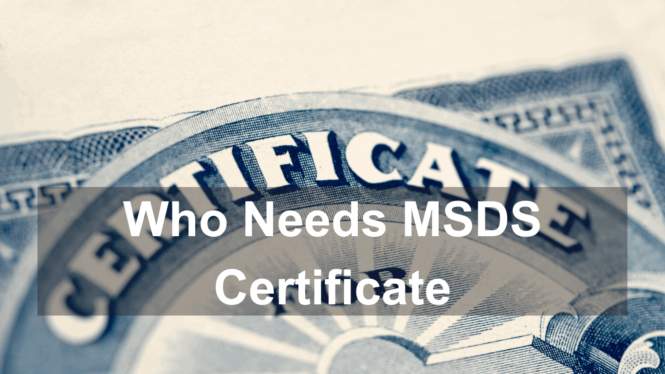 MSDS Certificate