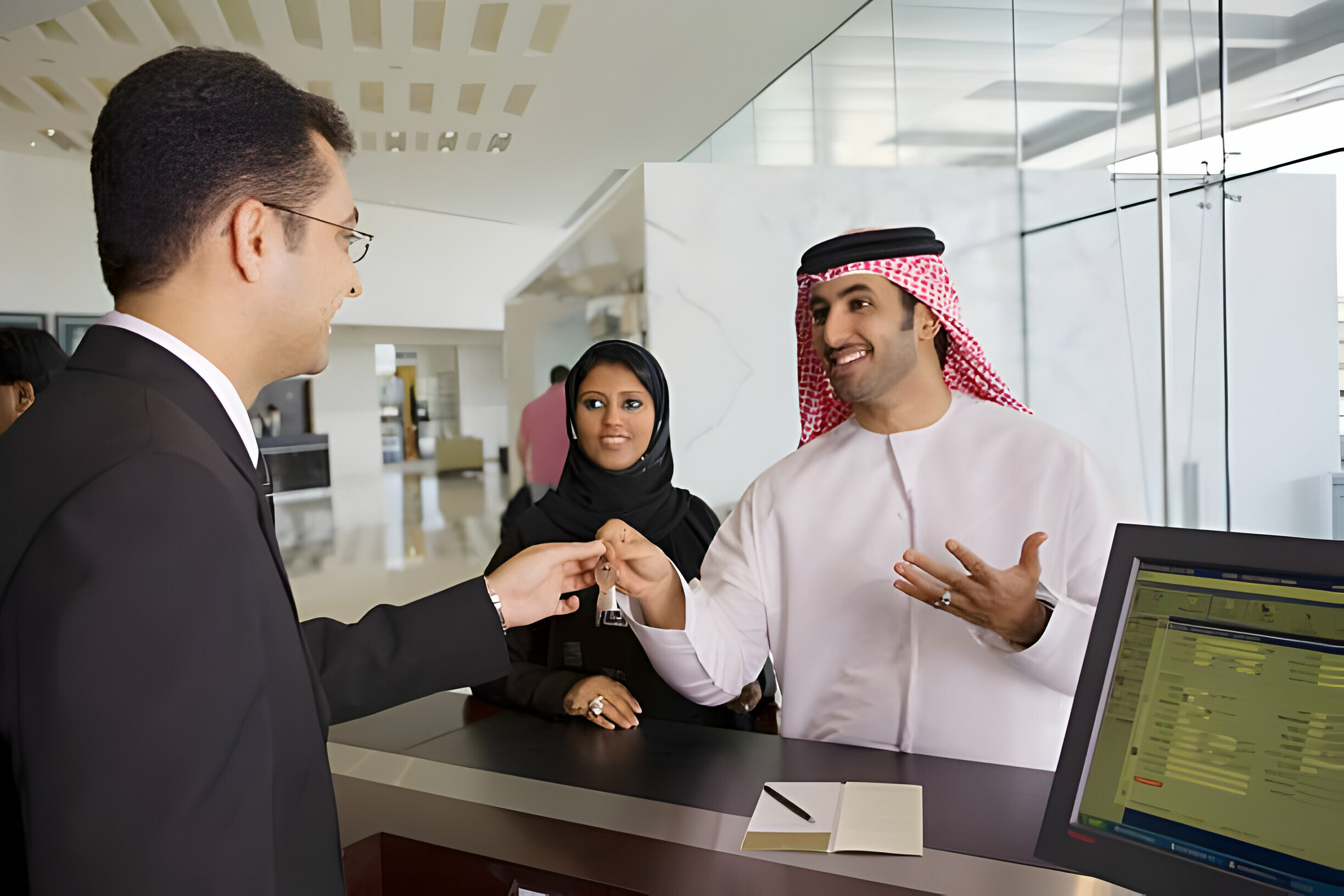 modern reception desk