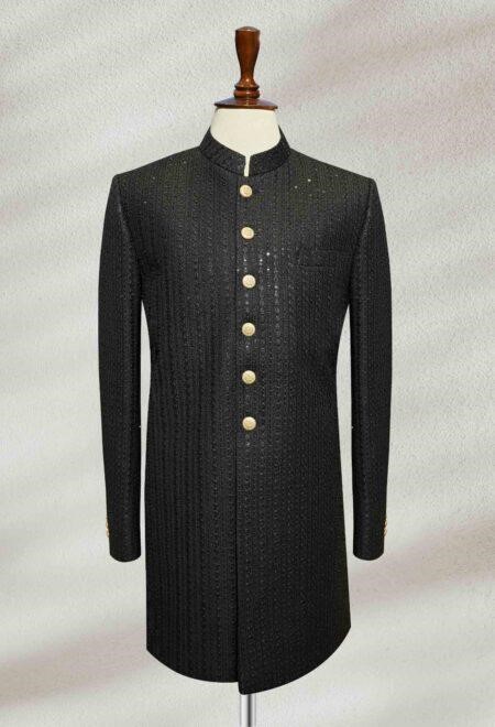 black sherwani