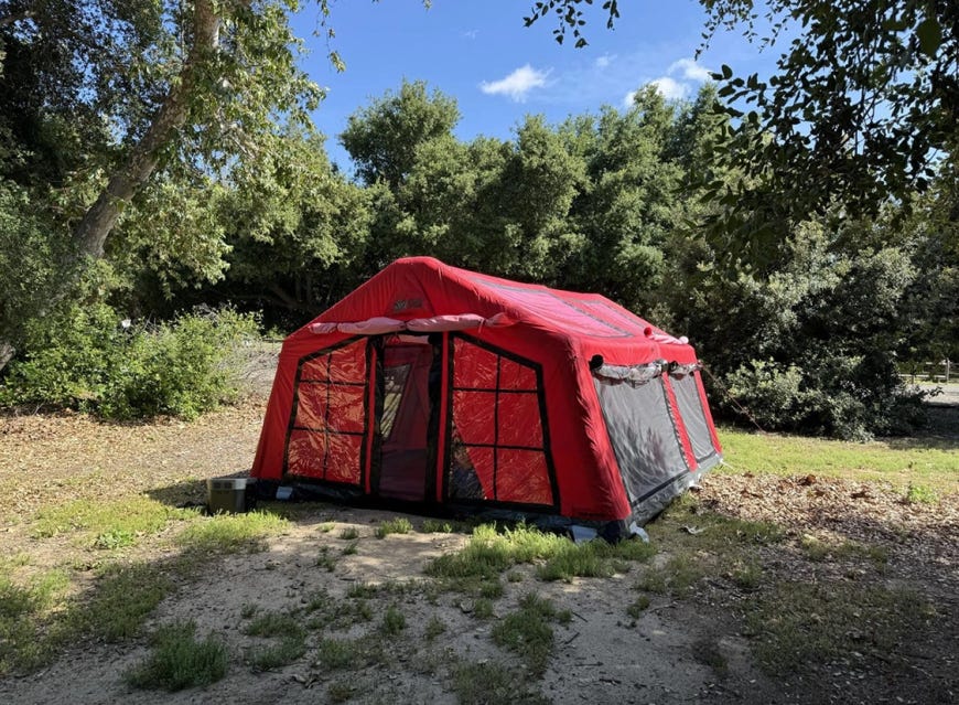 Inflatable tent