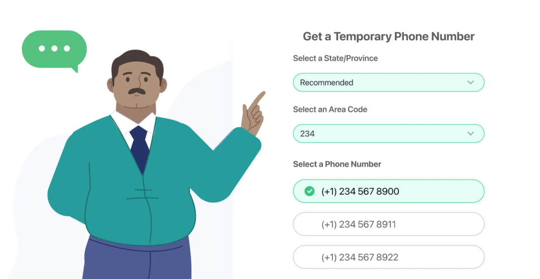 temporary phone number