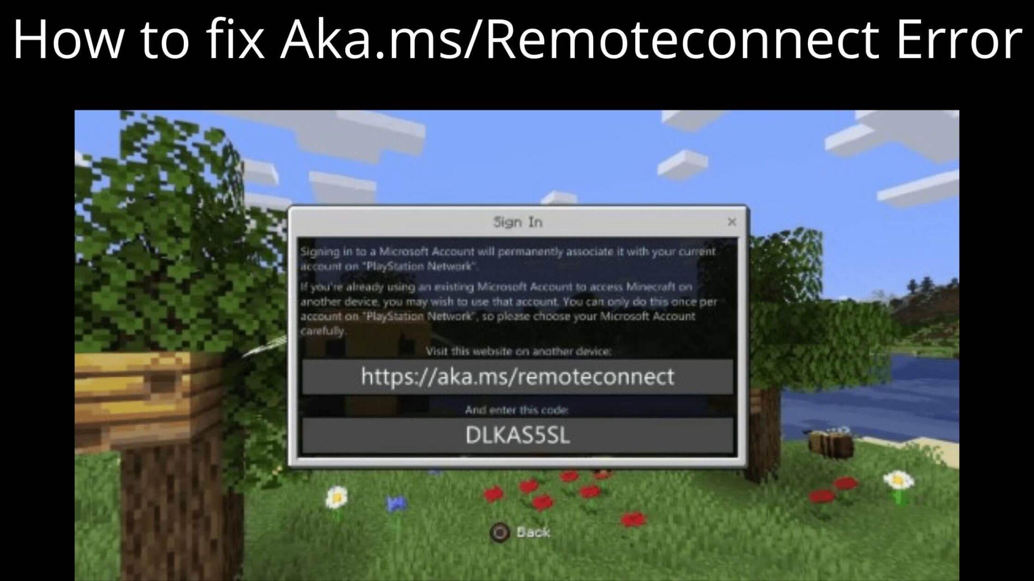 fix for https aka.ms/remoteconnect error