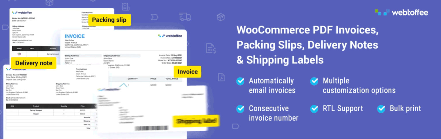 10+ Top WooCommerce PDF Invoice and Documentation Plugins