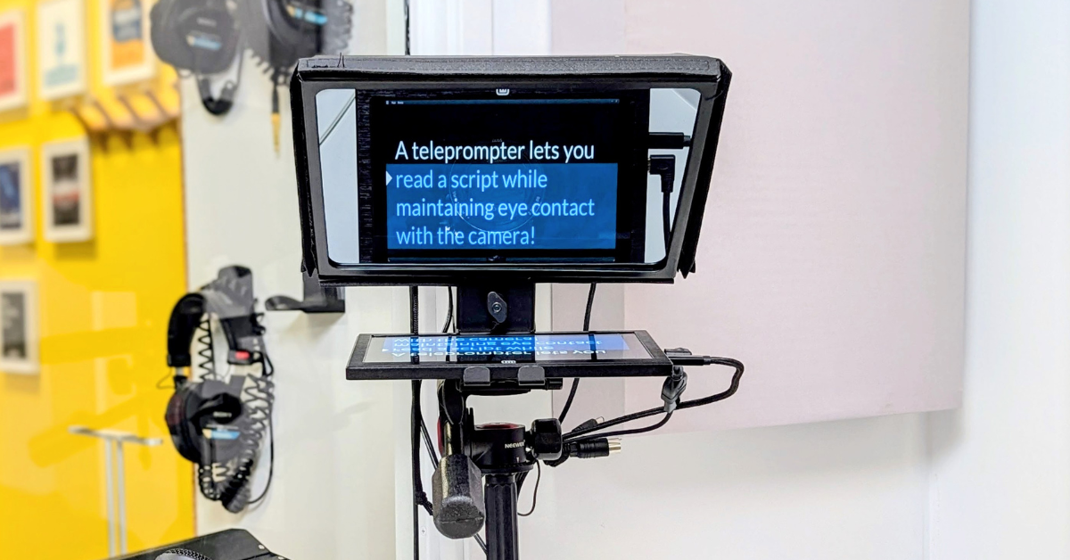 teleprompter web script delivery