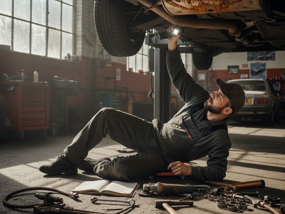damaged exhaust