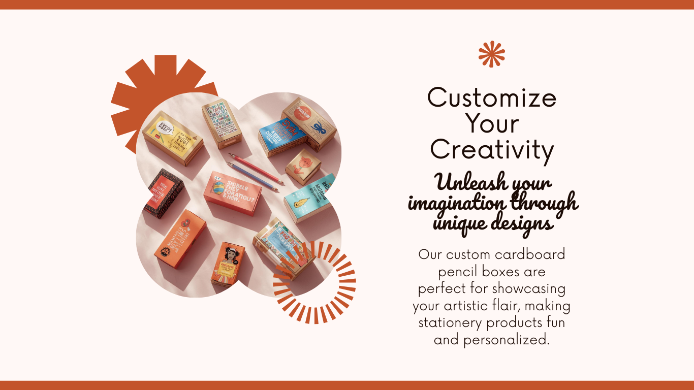 unique visual appeal with custom cardboard pencil boxes