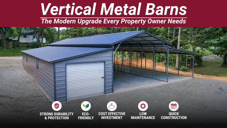 vertical roof steel barn