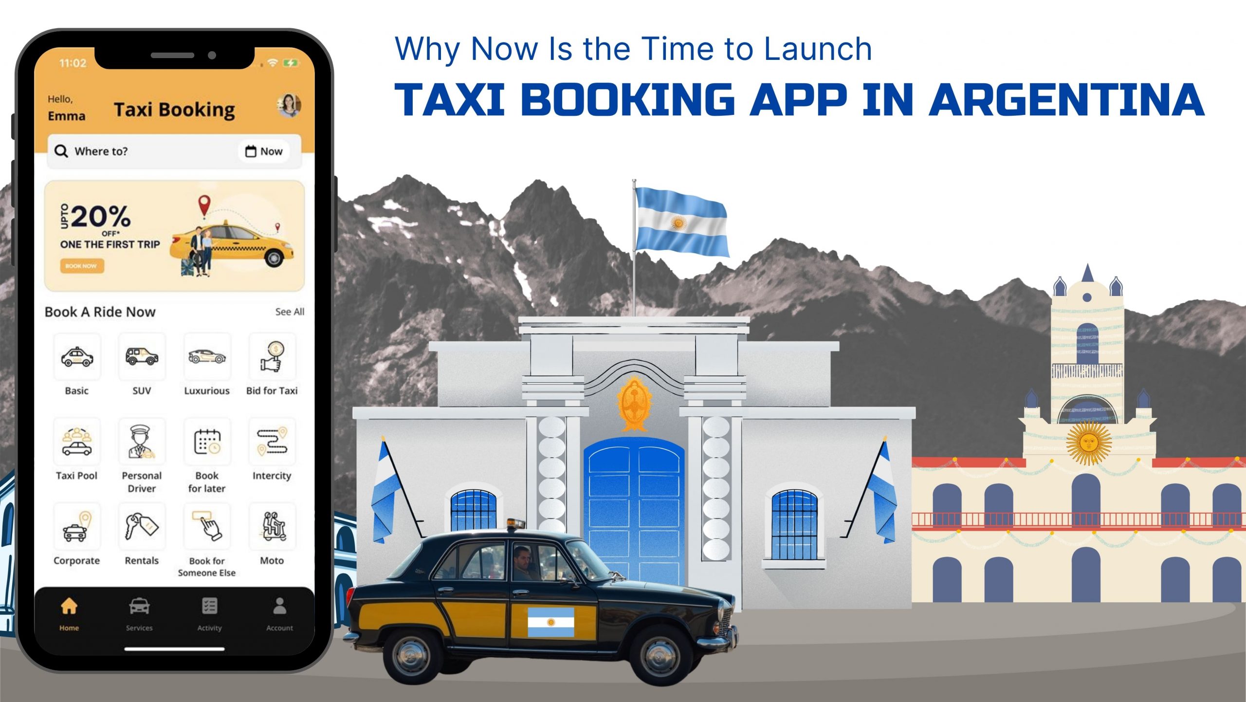 Taxi Booking App in Argentina