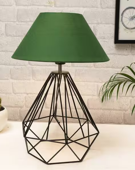 green bedside lamps