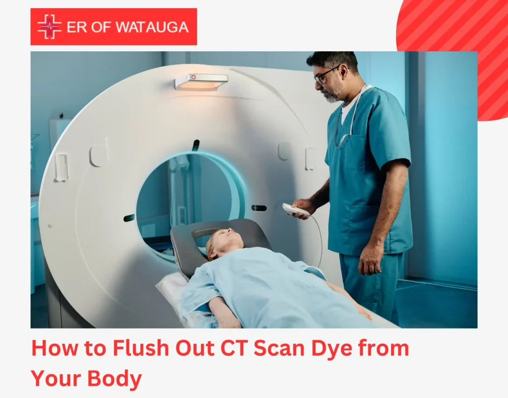 remove contrast dye from body