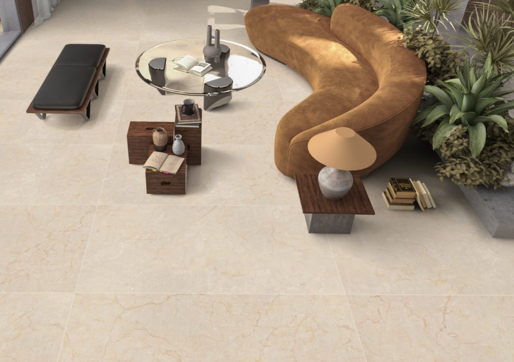 Large format tiles for a clean and minimalistic Look