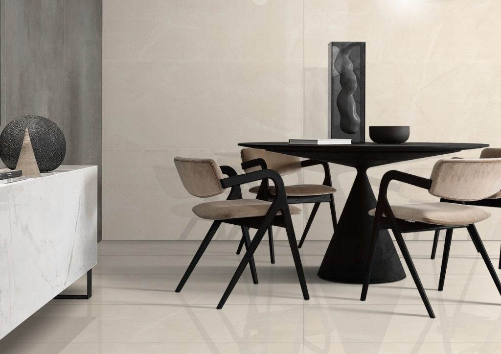 Monochrome tiles for a sleek, urban feel