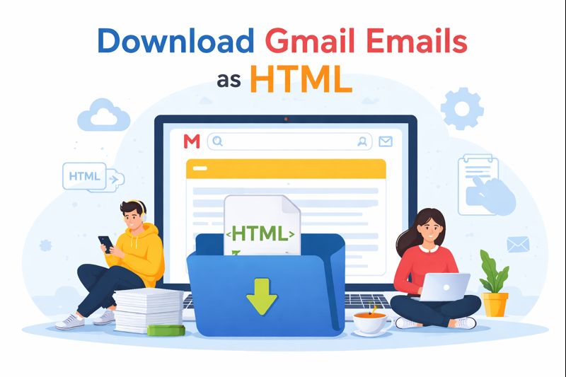 download gmail emails as html