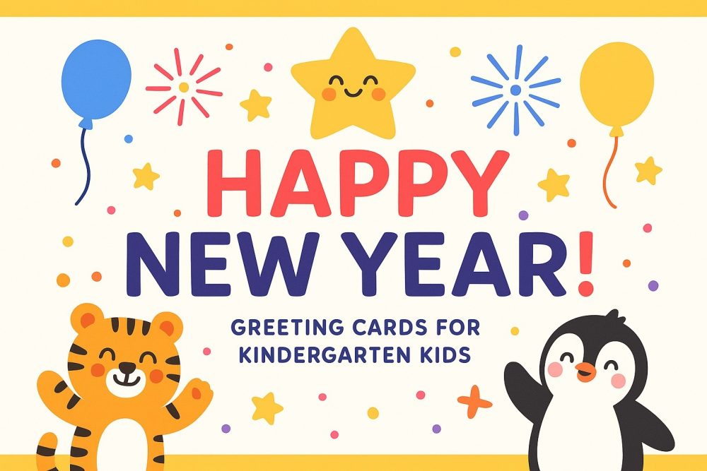 new year greeting cards for kids