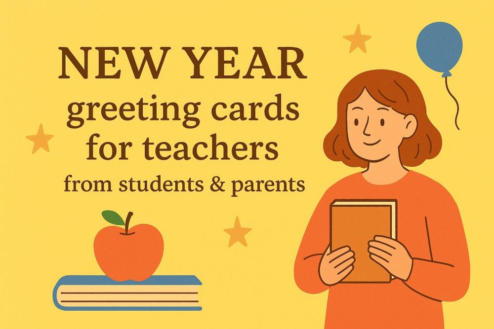 new year greeting cards for teachers