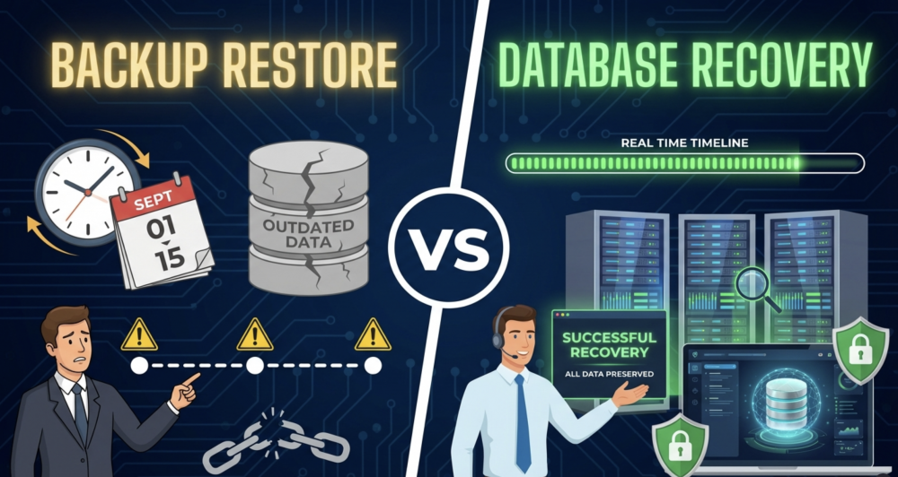 database recovery vs backup restore