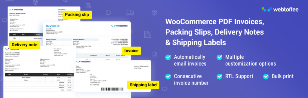 WooCommerce PDF Invoices and Packing Slips Plugin