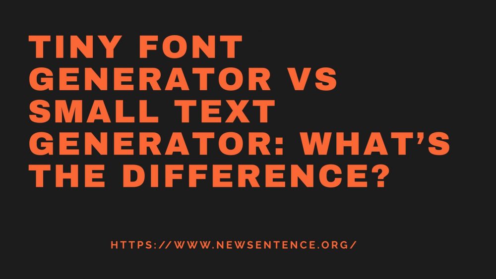 tiny font generator