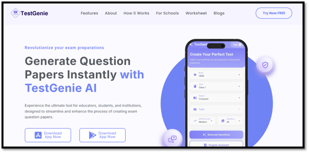 testgenie question paper generator