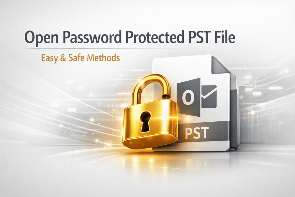 open password protected outlook pst file