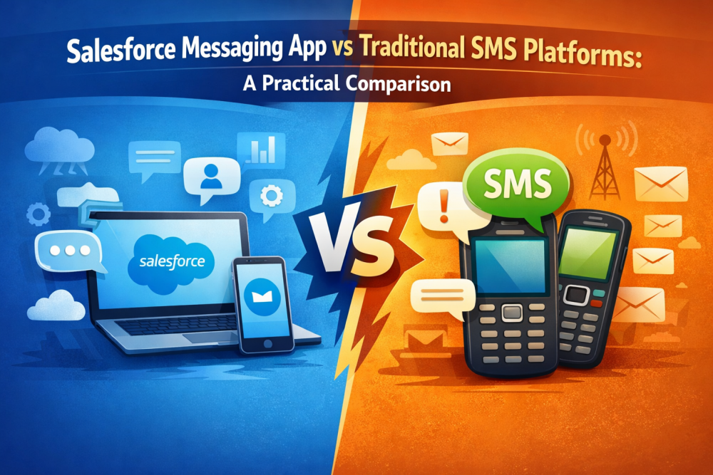 salesforce messaging vs sms