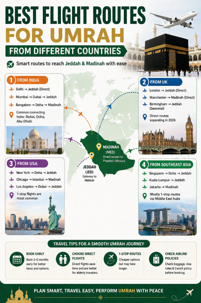 flight routes for umrah