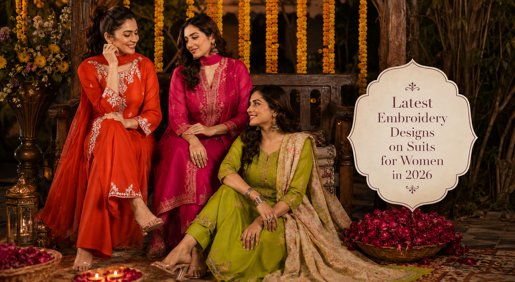 embroidered suits for women