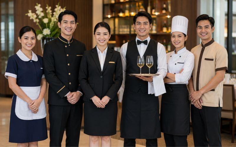 hotel restaurant staff uniform