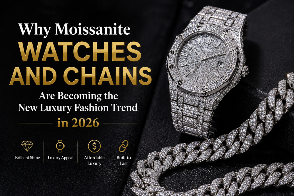 moissanite watches and chains