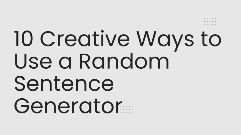random sentence generator
