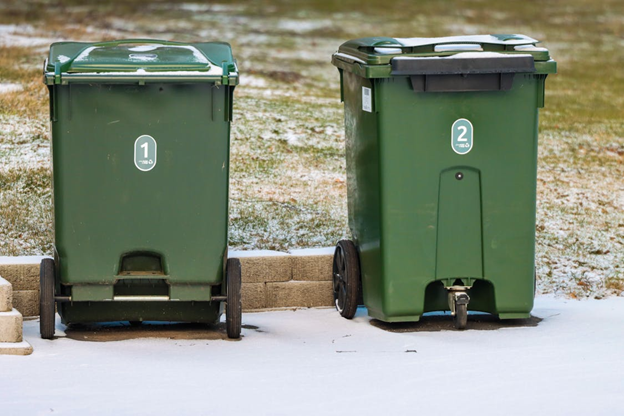 solar waste bins