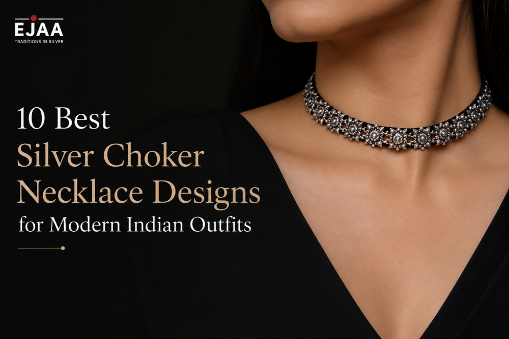 silver choker necklace designs