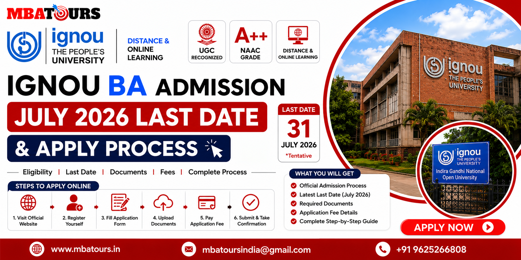 ignou ba admission july 2026