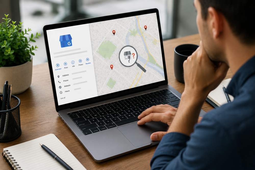 business not showing on google maps