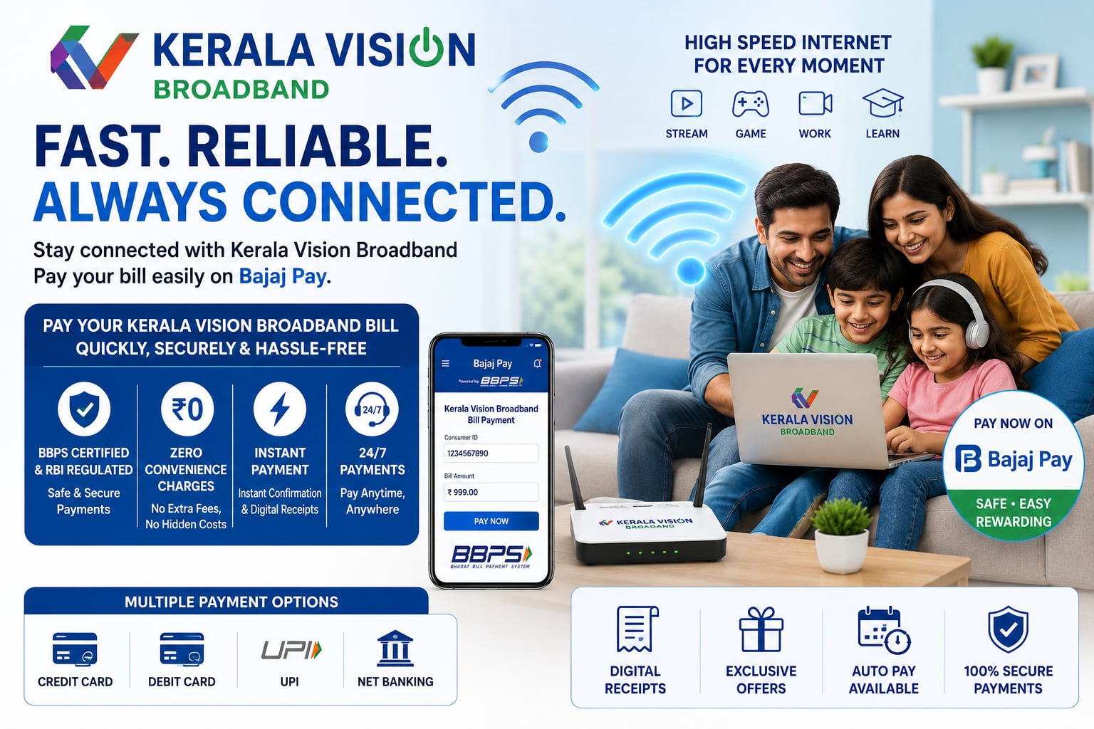 kerala vision credit card payment