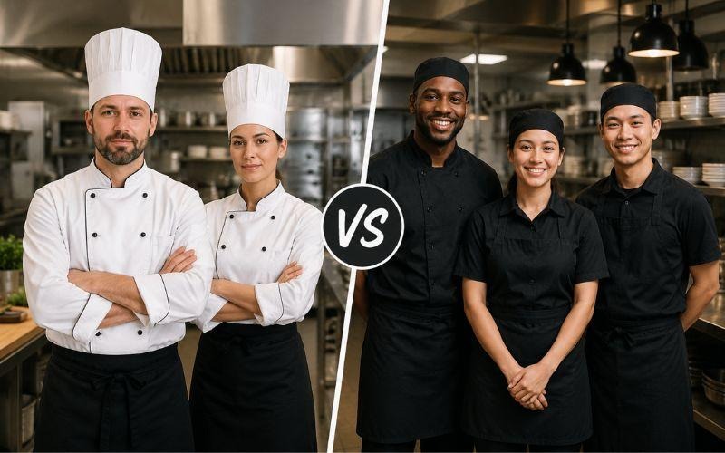 chef uniform vs kitchen staff uniform