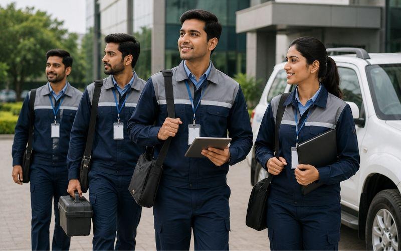 branded uniforms for field staff