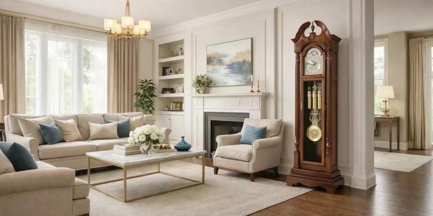 grandfather clock placement