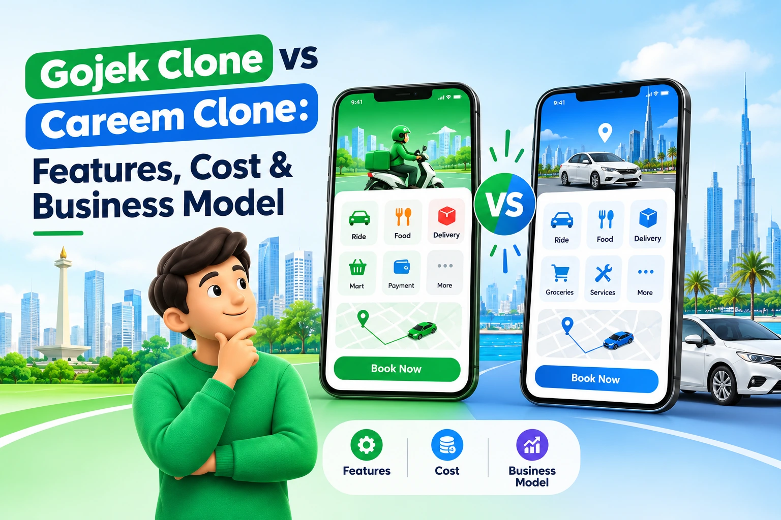 Gojek vs Careem Clone Comparison